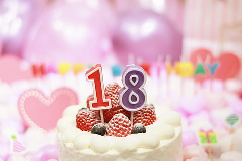 18th birthday cake, dessert, cupcake, food, sweet Food, celebration HD wallpaper
