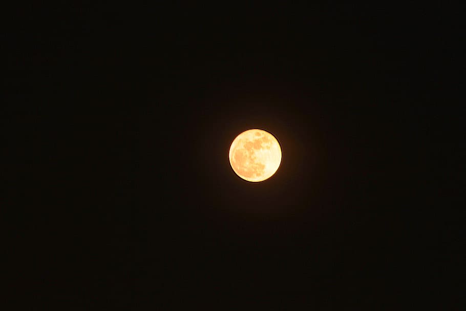 Sky, Dark, Moon, Night, astronomy, copy space, scenics, eclipse HD wallpaper