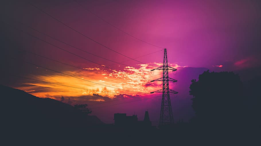 dawn, landscape, nature, sky, beautiful, clouds, colors, dark HD wallpaper