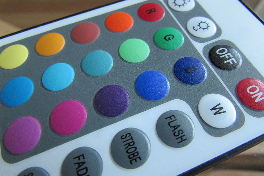 remote control, buttons, use part, colorful, number, technology HD wallpaper