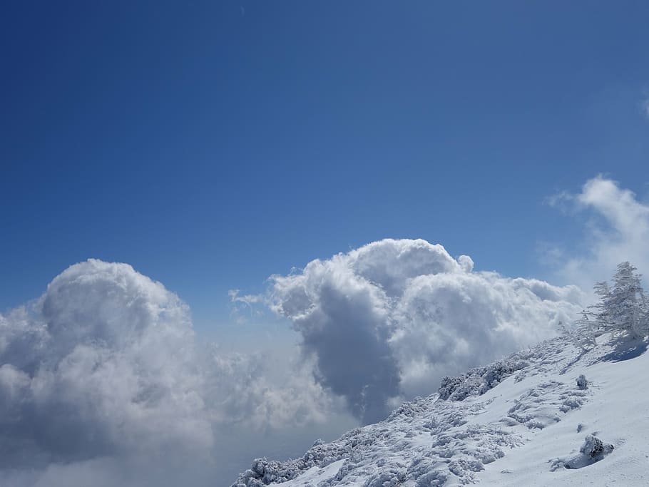 mountain, halla, snow, landscape, winter, snow mountain, in the cold HD wallpaper