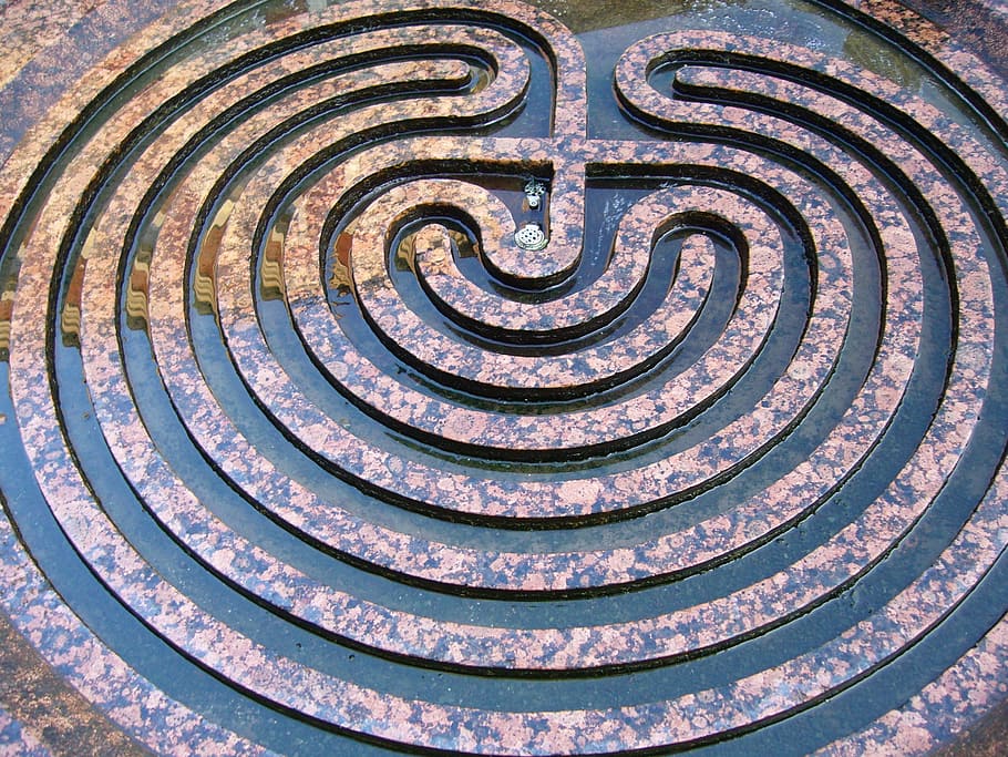 brown fountain during daytime, Labyrinth, Target, Planning HD wallpaper