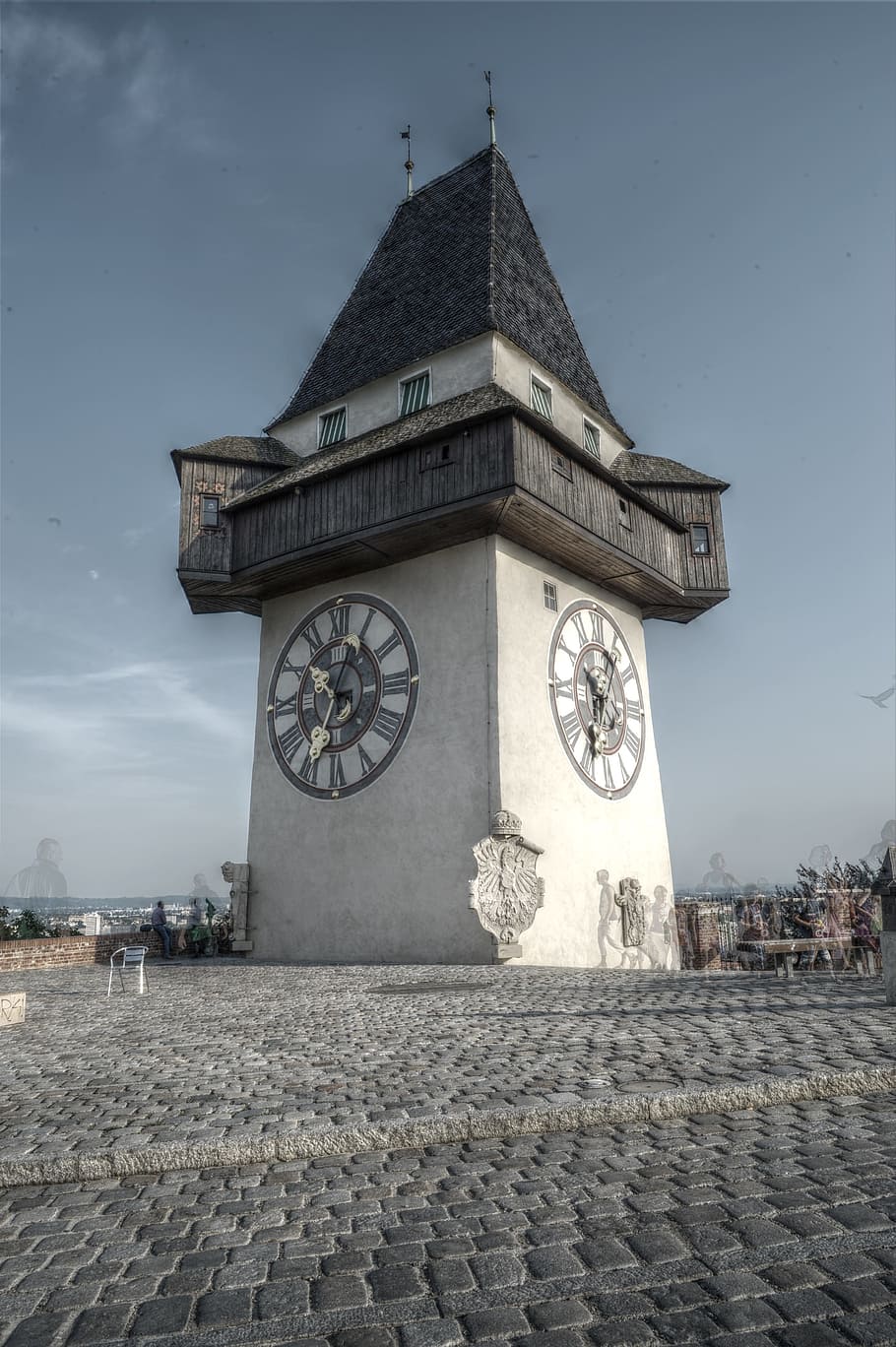 graz, clock tower, austria, styria, landmark, places of interest HD wallpaper