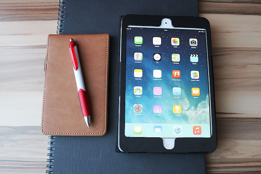 ipad, tablet, notebook, office, home office, computer, handheld HD wallpaper