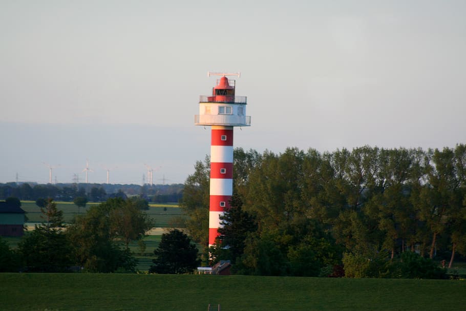 lighthouse, tower, building, home, red, maritime, nautical HD wallpaper