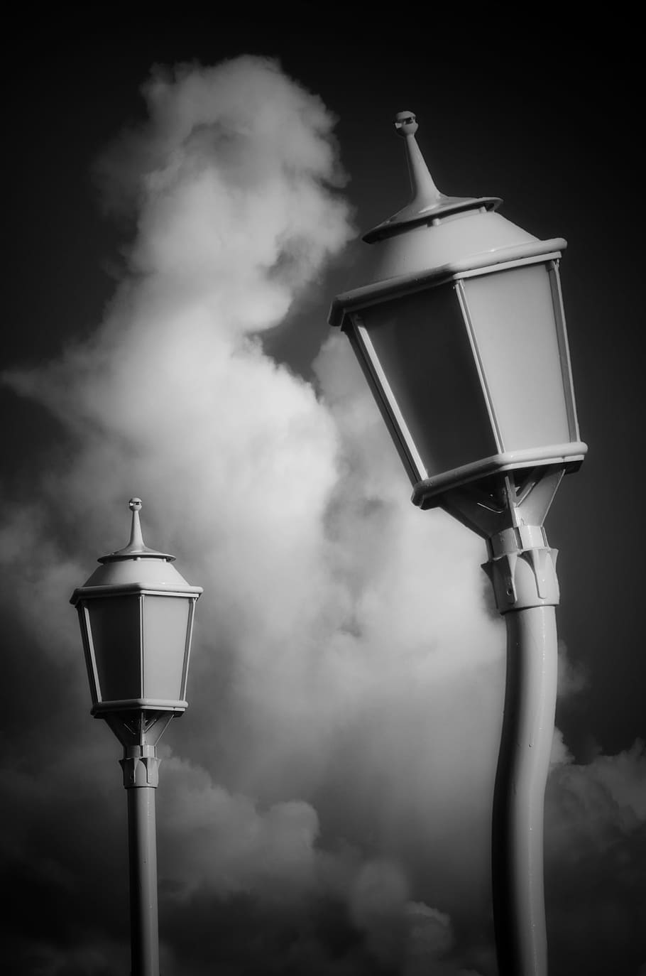Street Lamp, Clouds, Lighting, sky, luminary, public lighting, HD wallpaper