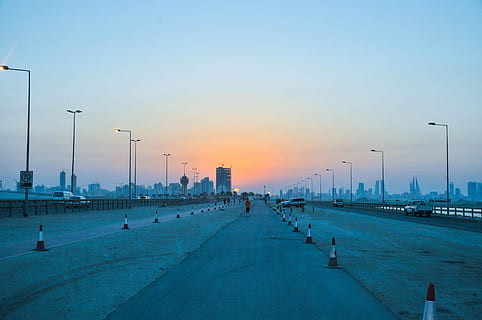 Sunset, Sundown, Bahrain, water, outdoors, cold temperature HD wallpaper