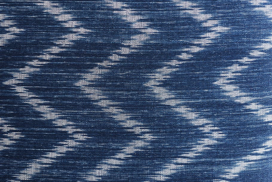 white and blue chevron textile, texture, pattern, minimal, geometric, HD wallpaper