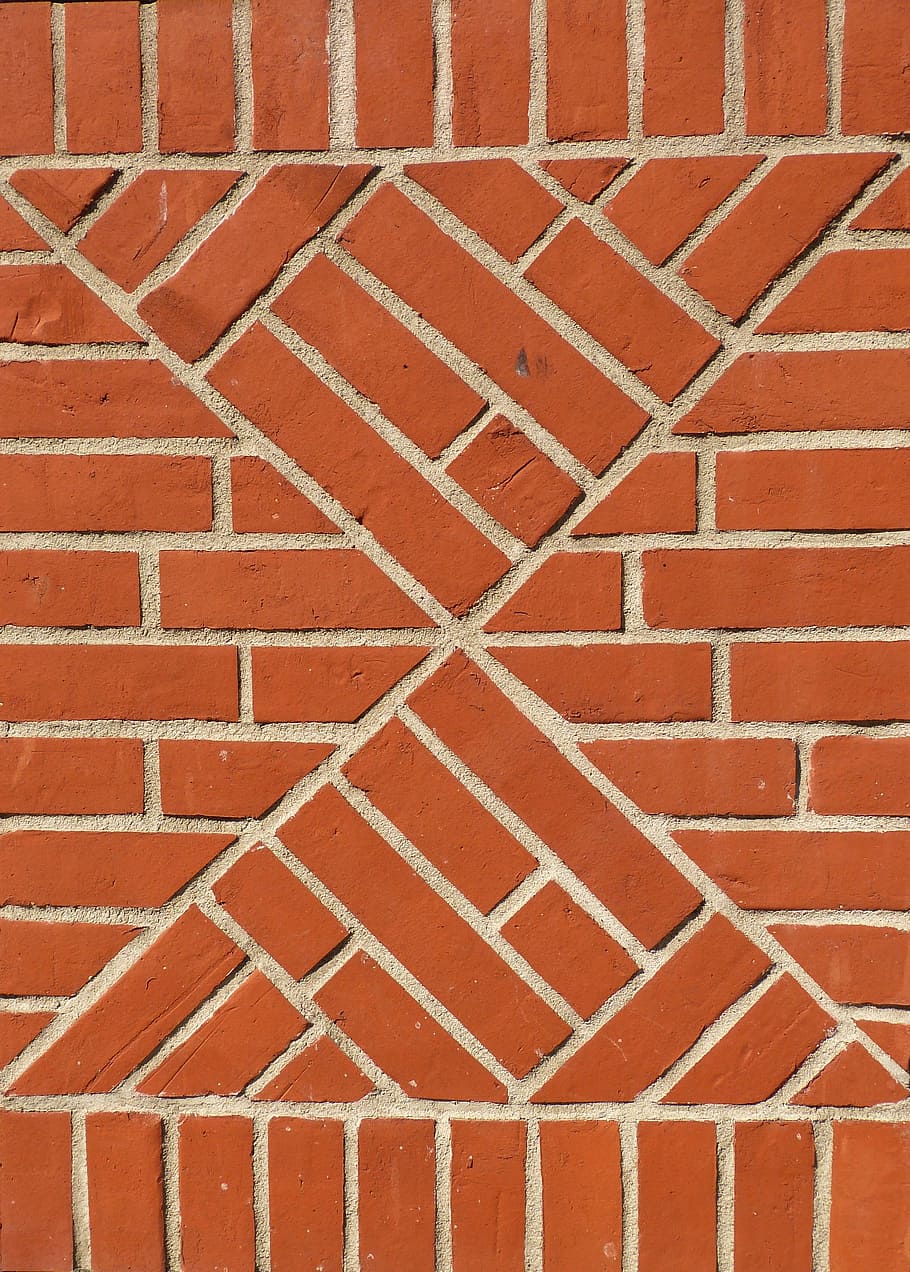 Decorative diamond pattern brickwork. Brick wall with diagonal pattern. Old  patterned brick wall. Tudor brickwork. Stock Photo | Adobe Stock