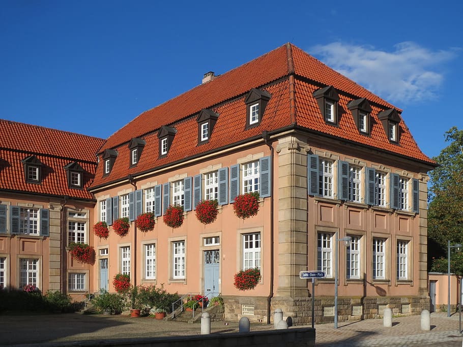 edith stein platz, speyer, square, house, building, germany HD wallpaper