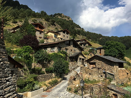people, andorra, stone, architecture, built structure, building exterior HD wallpaper