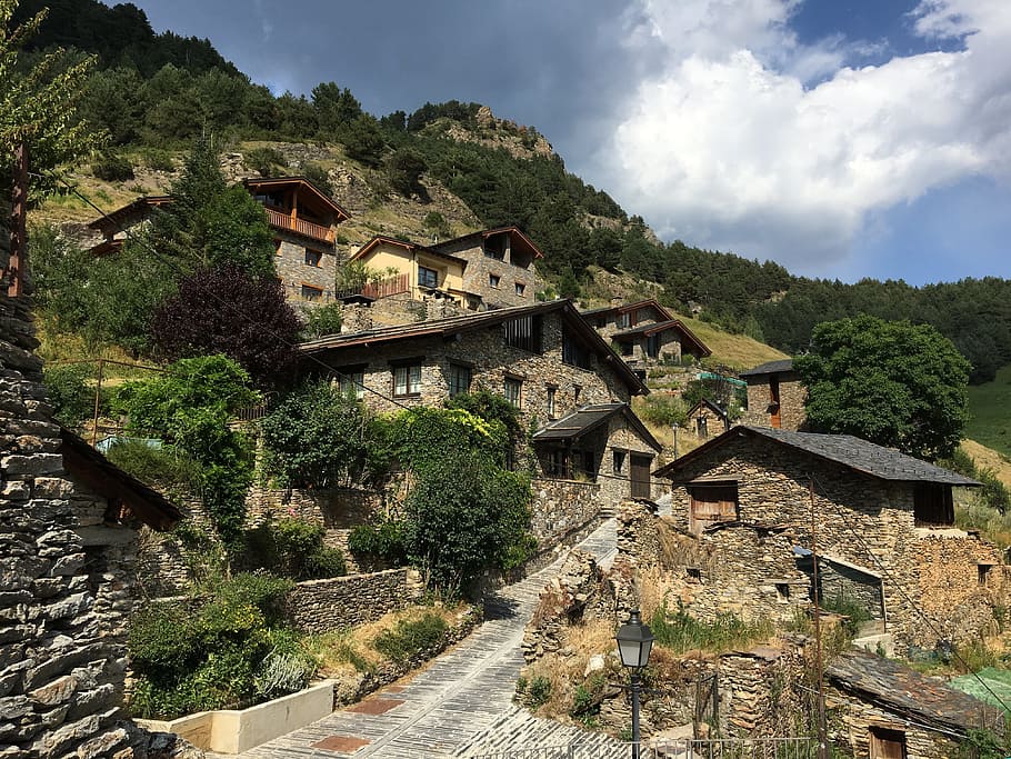 people, andorra, stone, architecture, built structure, building exterior HD wallpaper