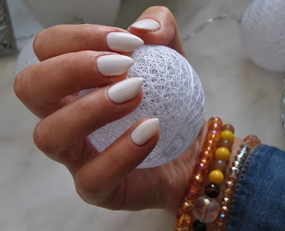 person holding white wire ball, Nails, Manicure, Varnish, Paint HD wallpaper