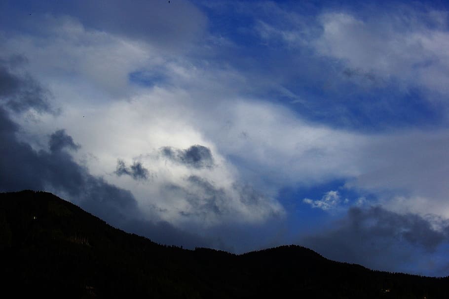 Clouds, Sky, Mountain, Landscape, dramatic, cloud - sky, scenics HD wallpaper