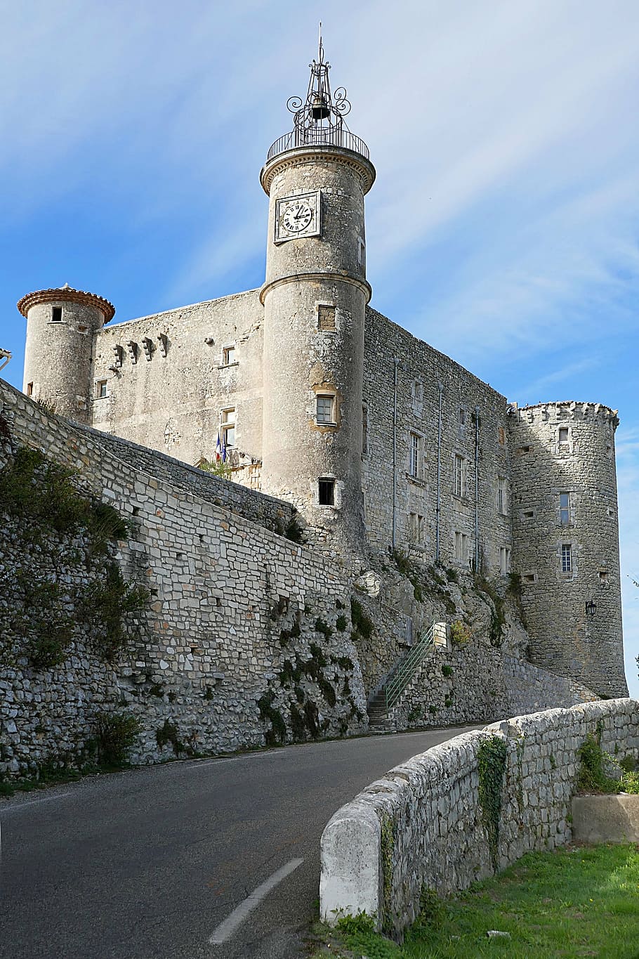 chateau, castle, lussan, gard, france, architecture, built structure