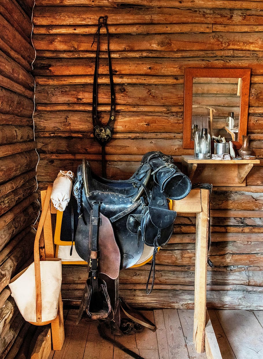 black leather horse saddle, ride, western, equestrian, usa HD wallpaper