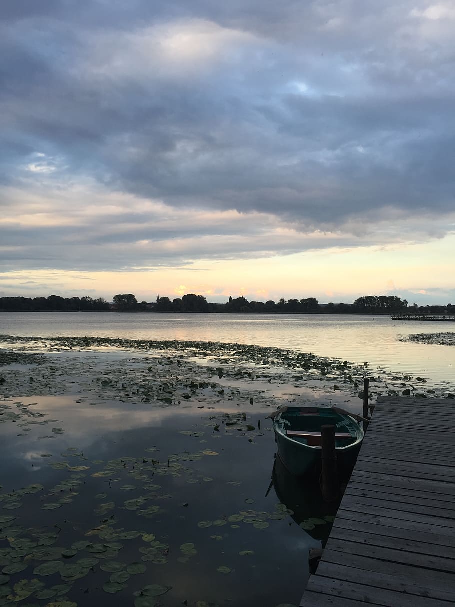 lake, sky, water, clouds, landscape, weather, summer, panorama HD wallpaper
