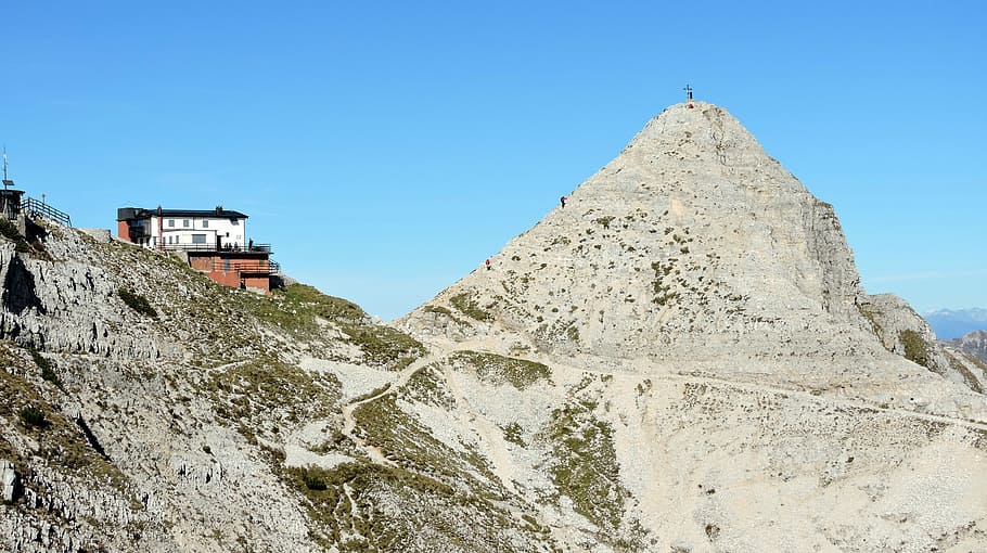 top, fraccaroli, refuge, summit, carega, veneto, italy, alps HD wallpaper
