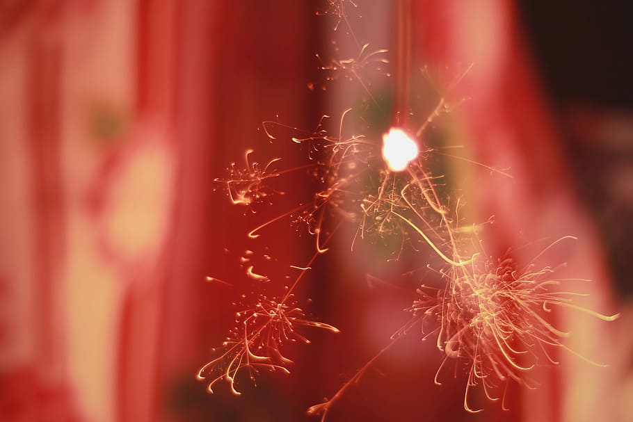 plasma ball, abstract, defocused, red, christmas, backgrounds HD wallpaper