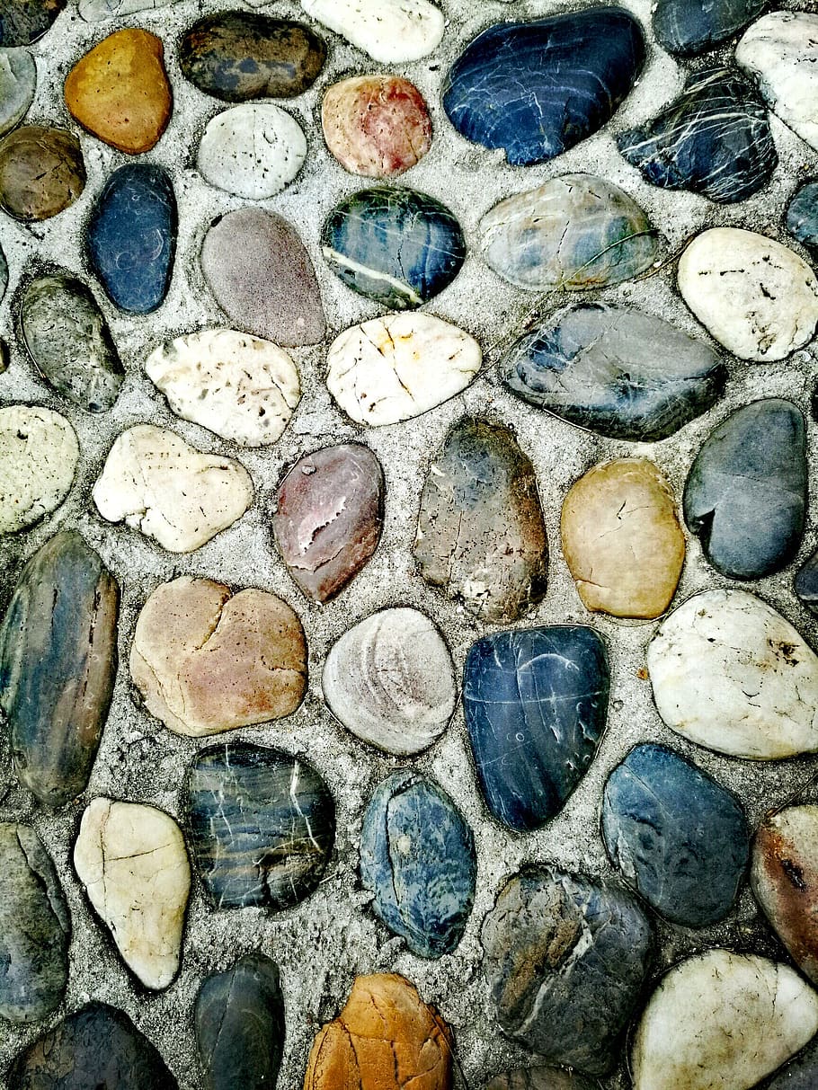cobblestone, background, pebbles, full frame, backgrounds, no people HD wallpaper