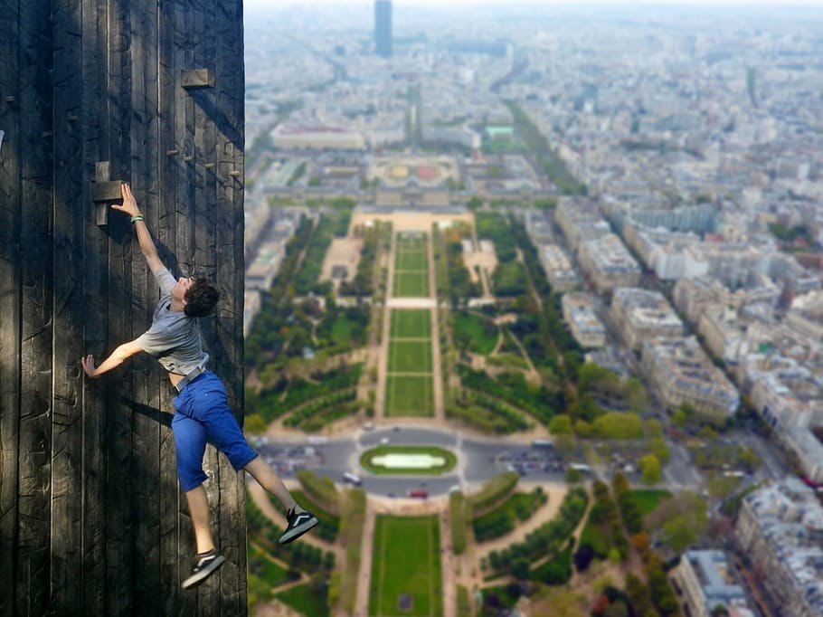 Climb, Abyss, Devil'S Wall, Courageous, no fear of heights HD wallpaper