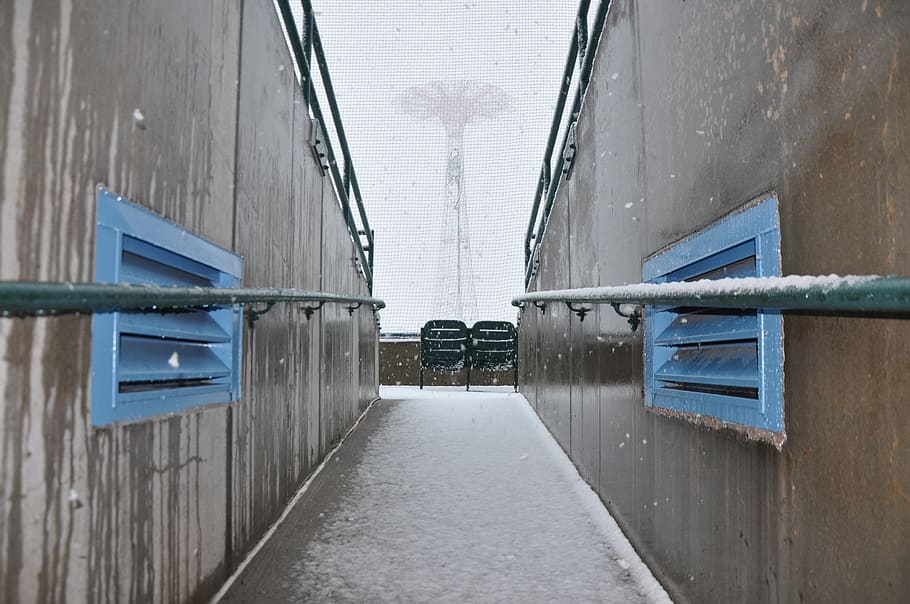 snow, stadium, ballpark, architecture, no people, built structure HD wallpaper