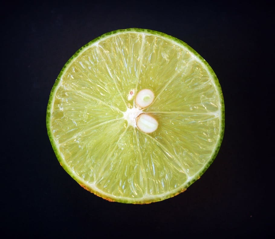 lime, lemon, slice, green, whole, white, leaf, citrus, fruit HD wallpaper