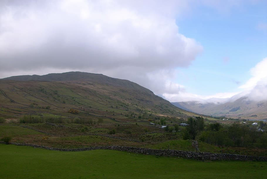 ireland, nature, sky, clouds, mountain, landscape, cloud - sky HD wallpaper