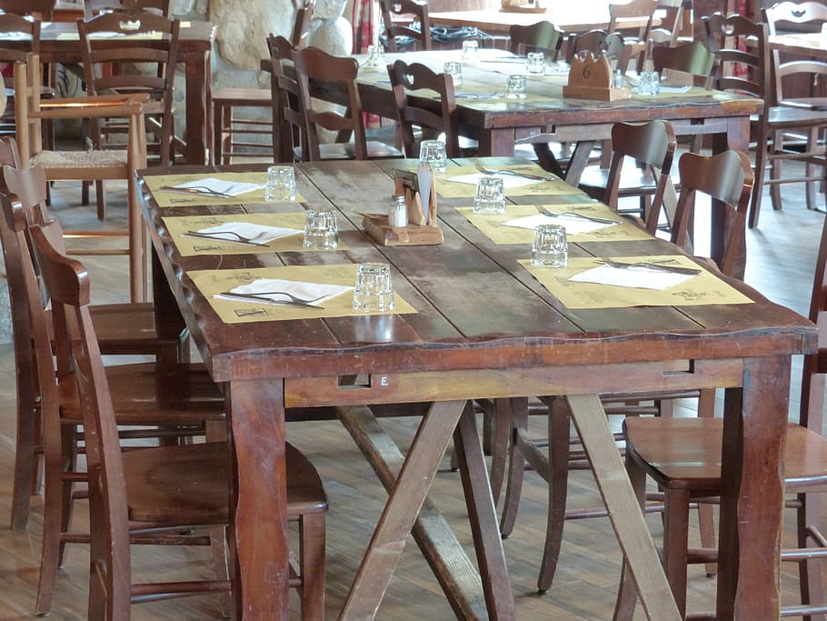 table, cover, gedeckter table, seat, inn, restaurant, cutlery HD wallpaper
