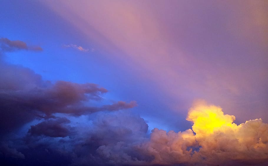 sky, clouds, storm, day, lik, cloud - sky, nature, burning HD wallpaper