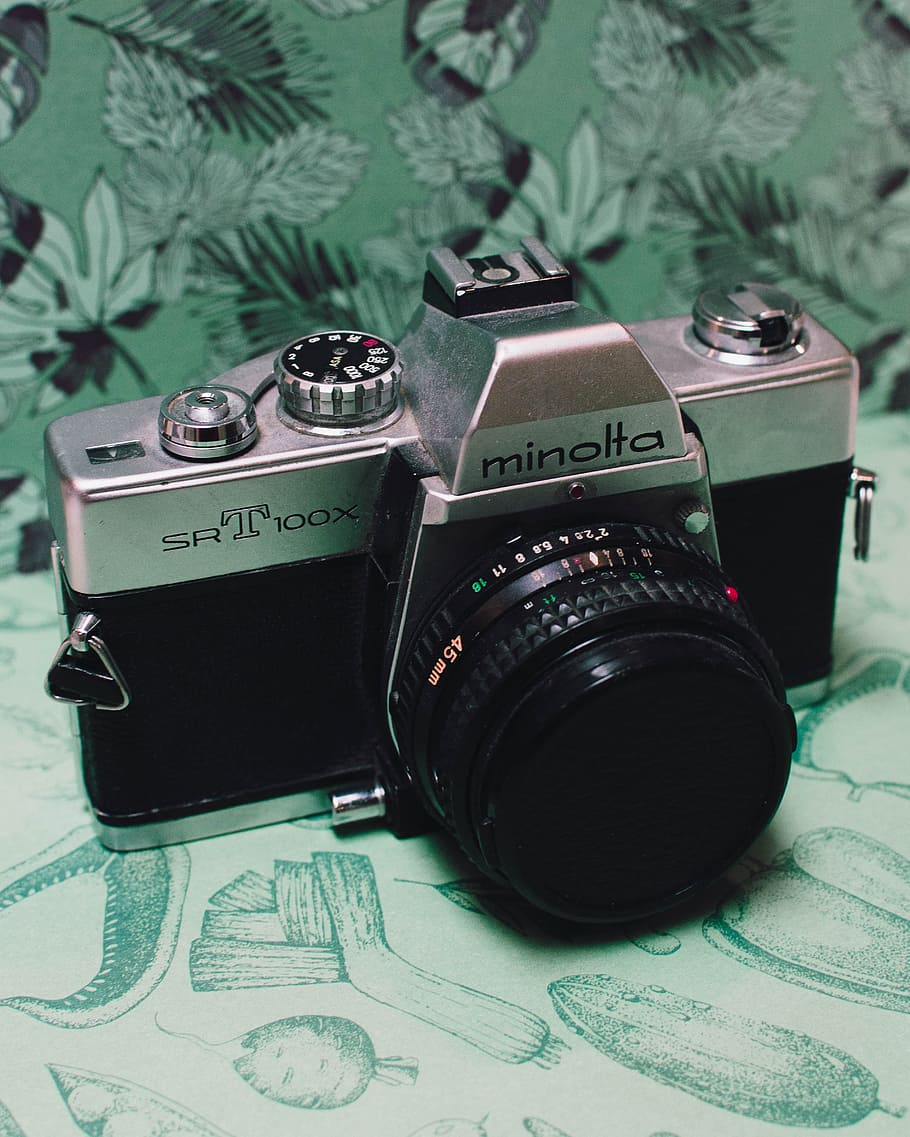 camera, photography, vintage, green, 35mm, analog, equipment HD wallpaper
