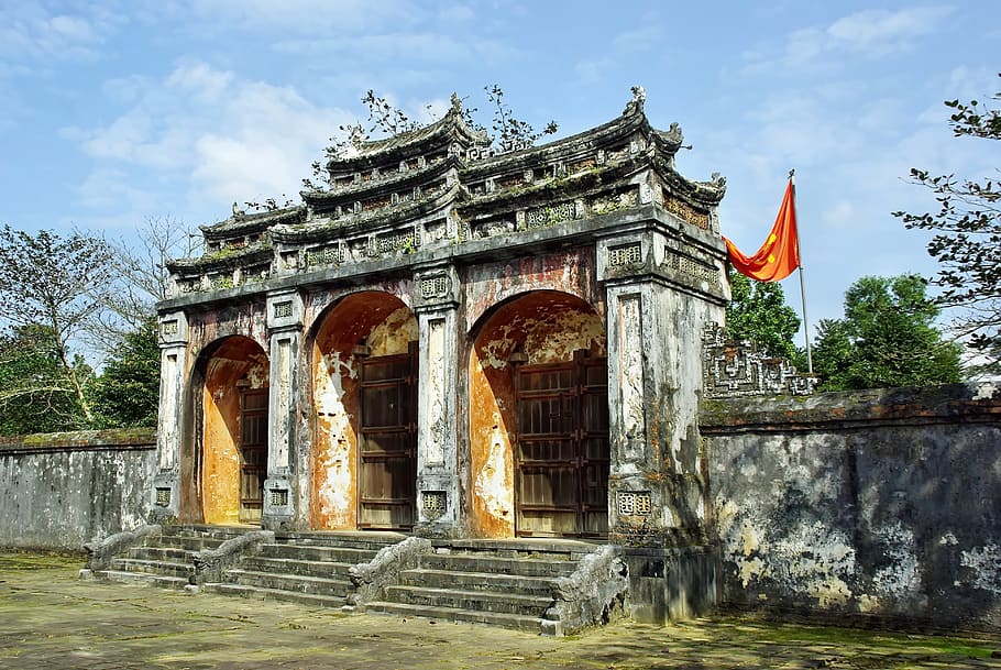 viet nam, booed, palace, imperial, door, color, speaker, hdr, HD wallpaper