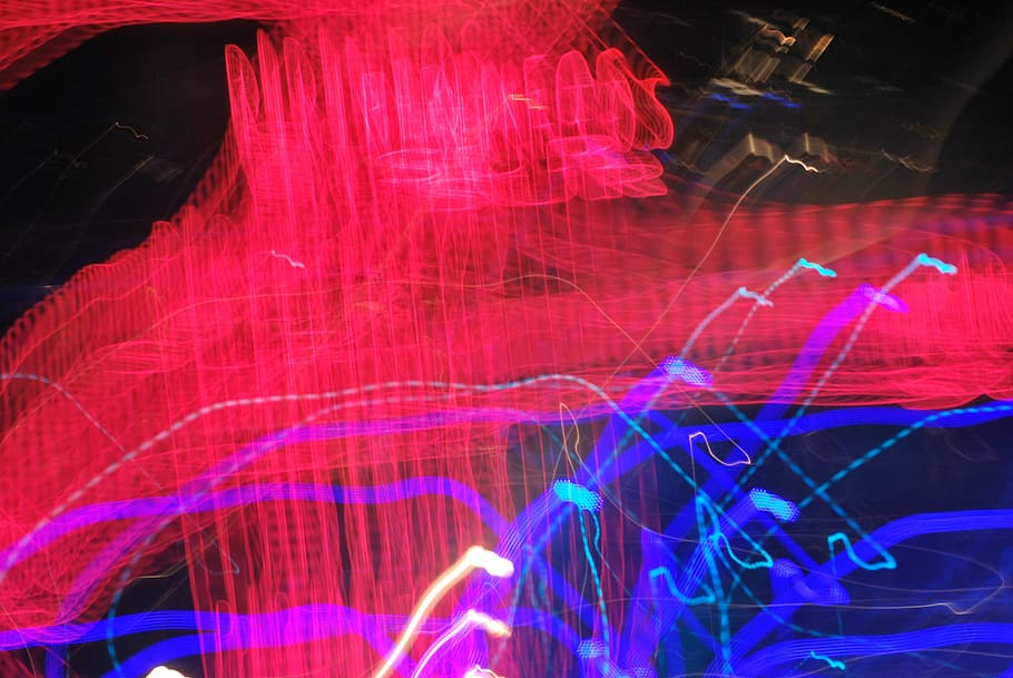 abstract, movement, lights, multi colored, motion, long exposure HD wallpaper