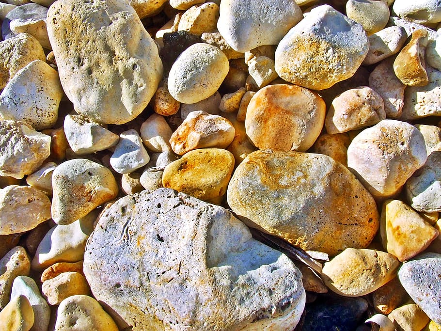 gray rock lot, background, beach, stones, pebbles, rocks, beach background HD wallpaper
