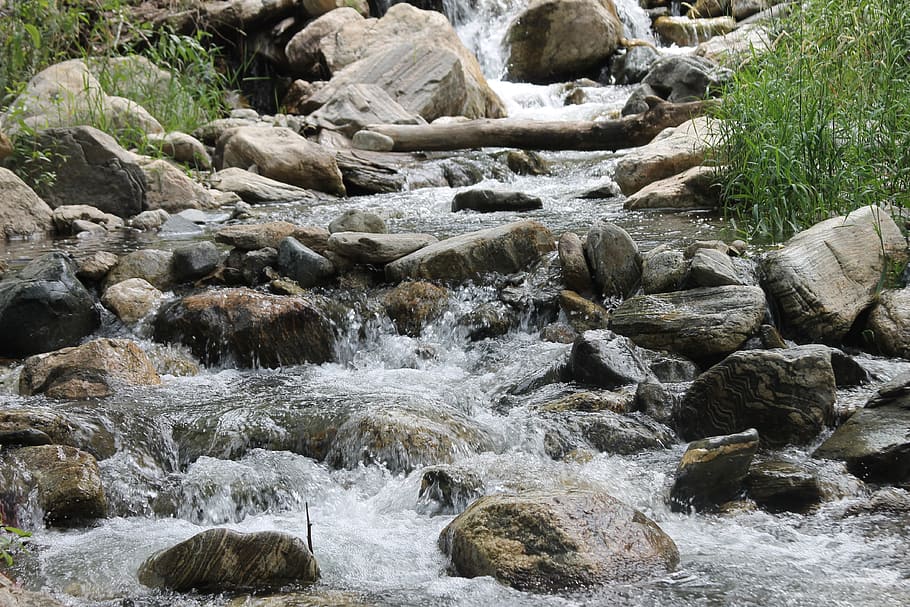 time lapse photography of river, waterfall, nature, landscape HD wallpaper