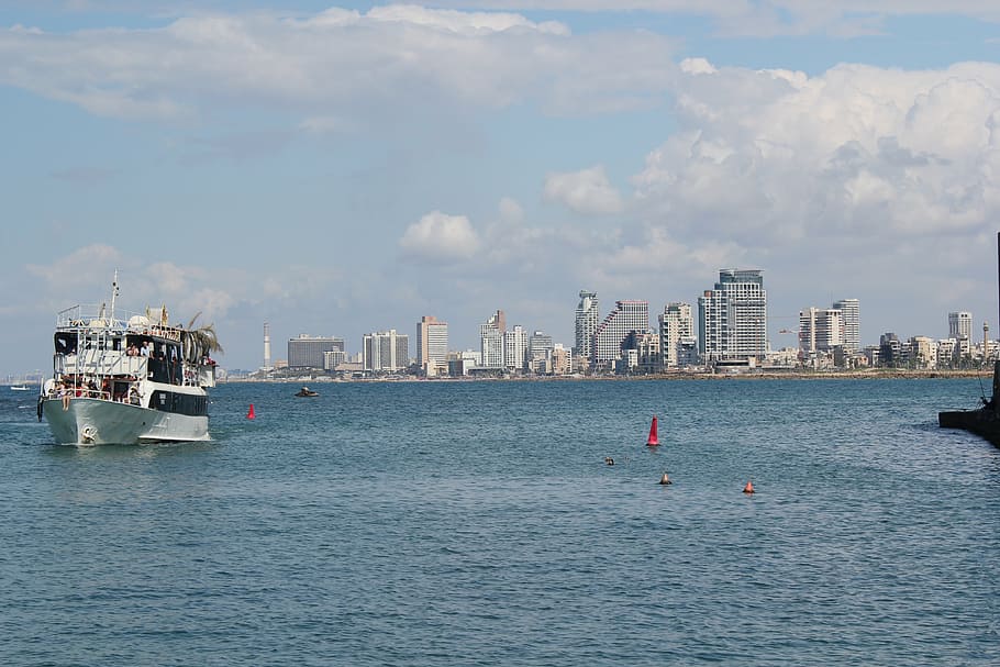 jaffa, port, israel, tel aviv, water, waterfront, built structure, HD wallpaper