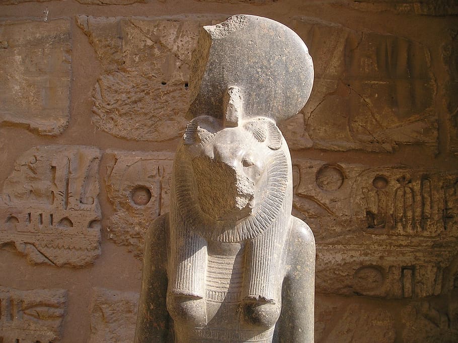 egyptian god figure, luxor, gizeh, statue, pharaonic, head, bust, HD wallpaper
