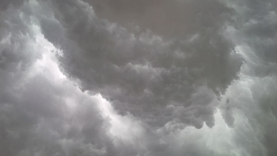 clouds, gray clouds, hidden, storm, cloud - sky, thunderstorm HD wallpaper