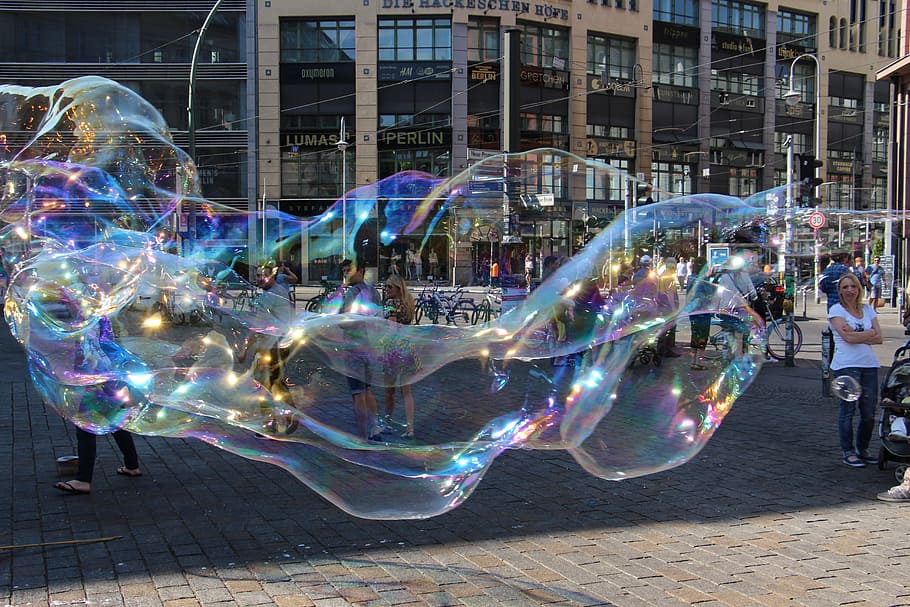 soap bubbles, berlin, giant bubble, built structure, building exterior HD wallpaper