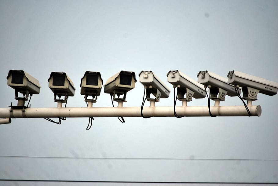 white security camera, Cameras, Traffic, watching, surveillance HD wallpaper