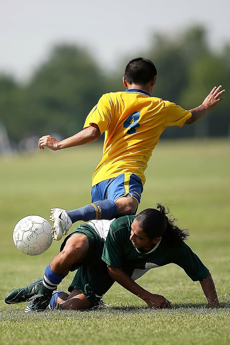 soccer, action, play, game, competition, collision, grass, green HD wallpaper