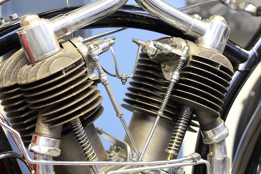 Czech, Republic, Prague, Technical, museum, motorcycle, engine HD wallpaper
