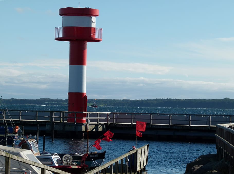 Maritime, Lighthouse, Baltic Sea, Clouds, sky, view, outlook HD wallpaper