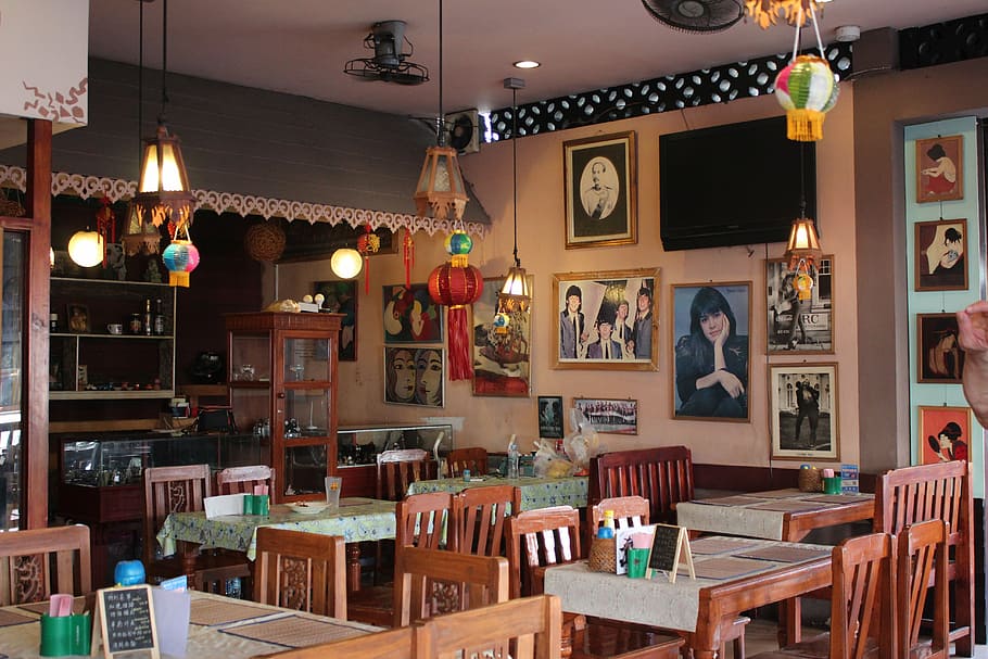 restaurant, inside, cafe, nostalgic, tourism, table, indoors HD wallpaper