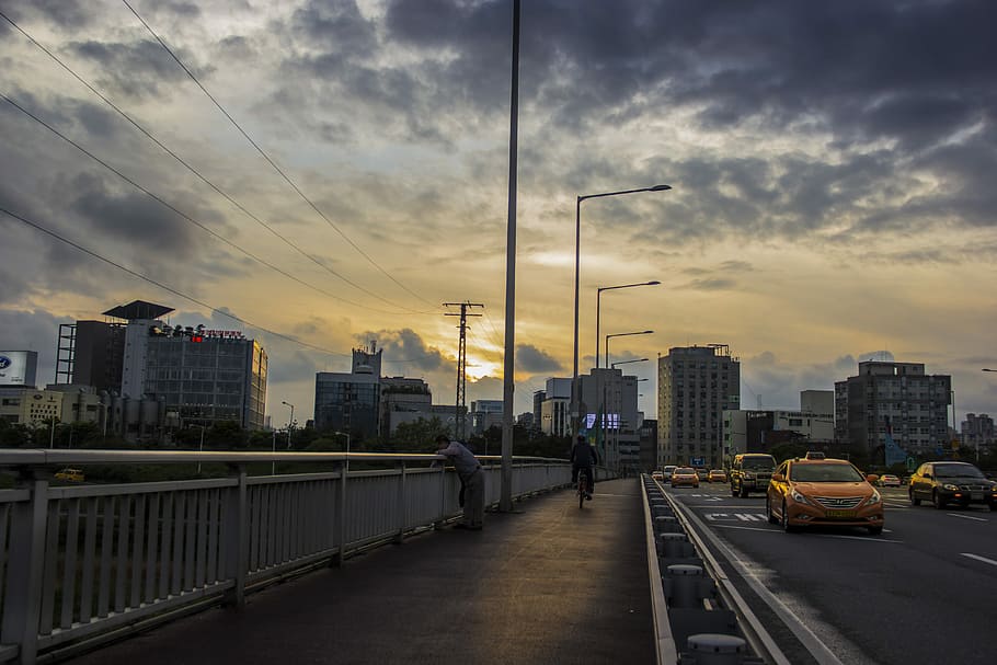 Dusk, Road, Cloud, Street, Twilight, at dusk, city, city view HD wallpaper