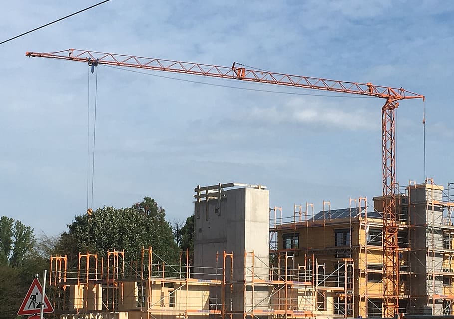 crane, industry, expression, scaffold, machine, site, architecture HD wallpaper