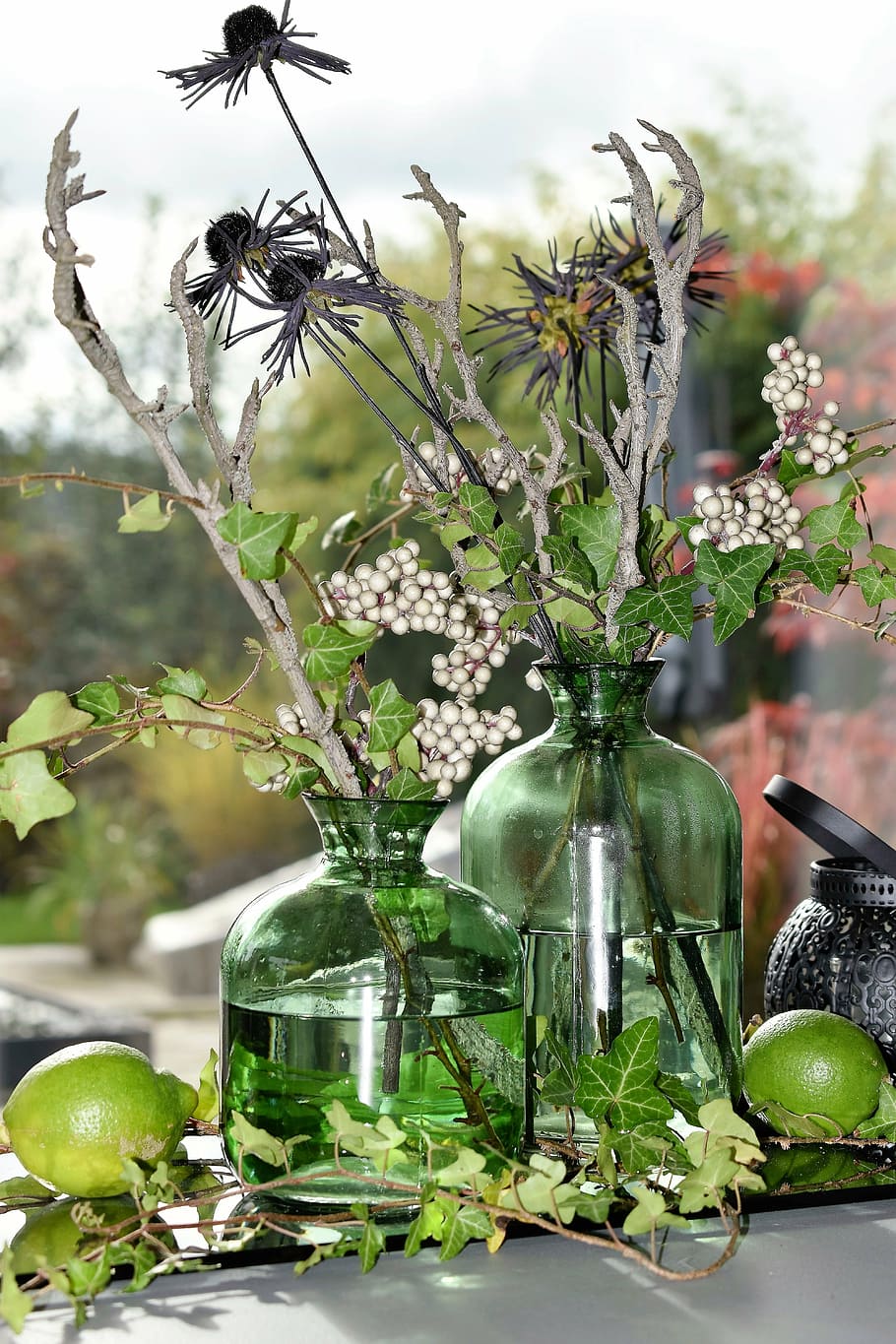 deco, table decorations, vase, decorative, floral, glass, flower HD wallpaper