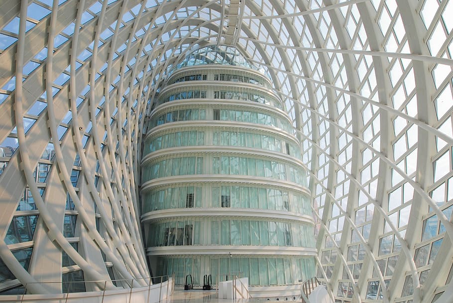 structure, building, modern architecture, phoenix center, curve HD wallpaper