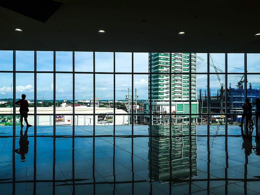 Lines, Reflections, Building, Modern, tower, sky, structure HD wallpaper