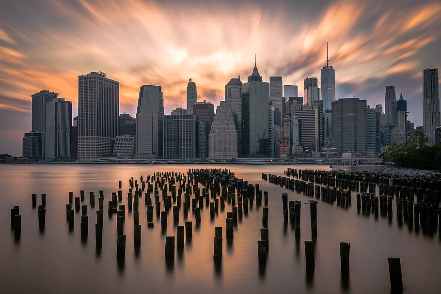 Best City in the World, time lapsed photography of city building beside sea water HD wallpaper